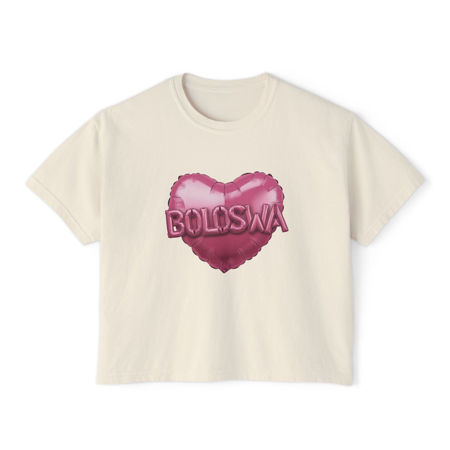 Women's wayom Tee - Heart Design with 'BOLOSWA' | Trendy Casual Wear