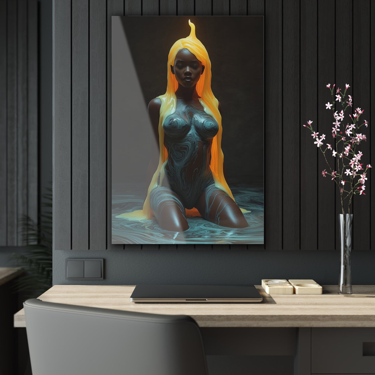 Elegant Nude Acrylic Print - Modern Art Wall Decor