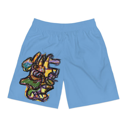 Vibrant Graphic Men's Jogger Shorts - Perfect for Summer Relaxation