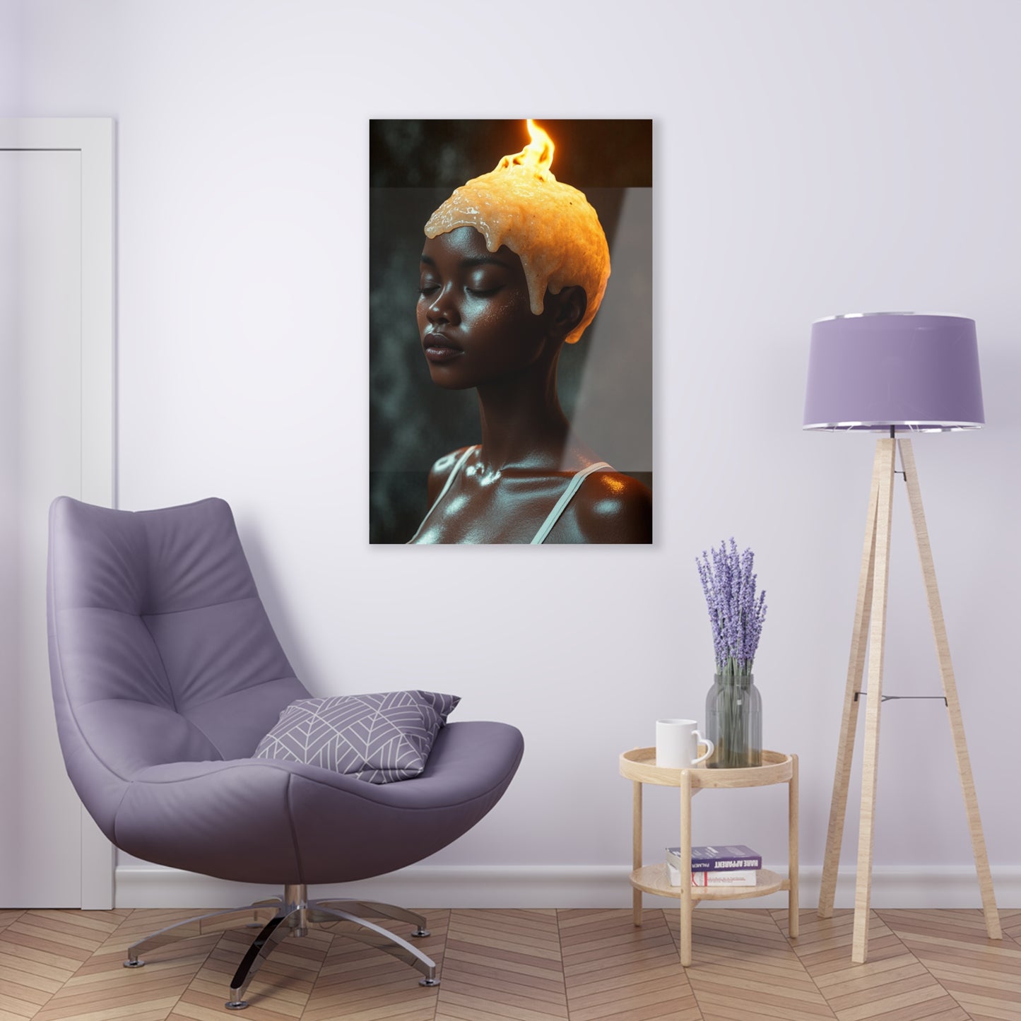 Tet Cho Acrylic Print - Candle Flame Portrait for Home Decor