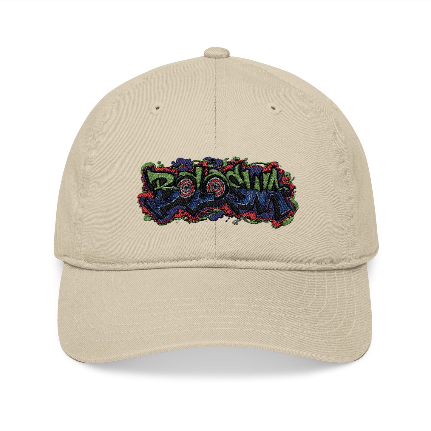 Colorful Graphic Embroidered Organic Baseball Cap - Casual Streetwear Accessory