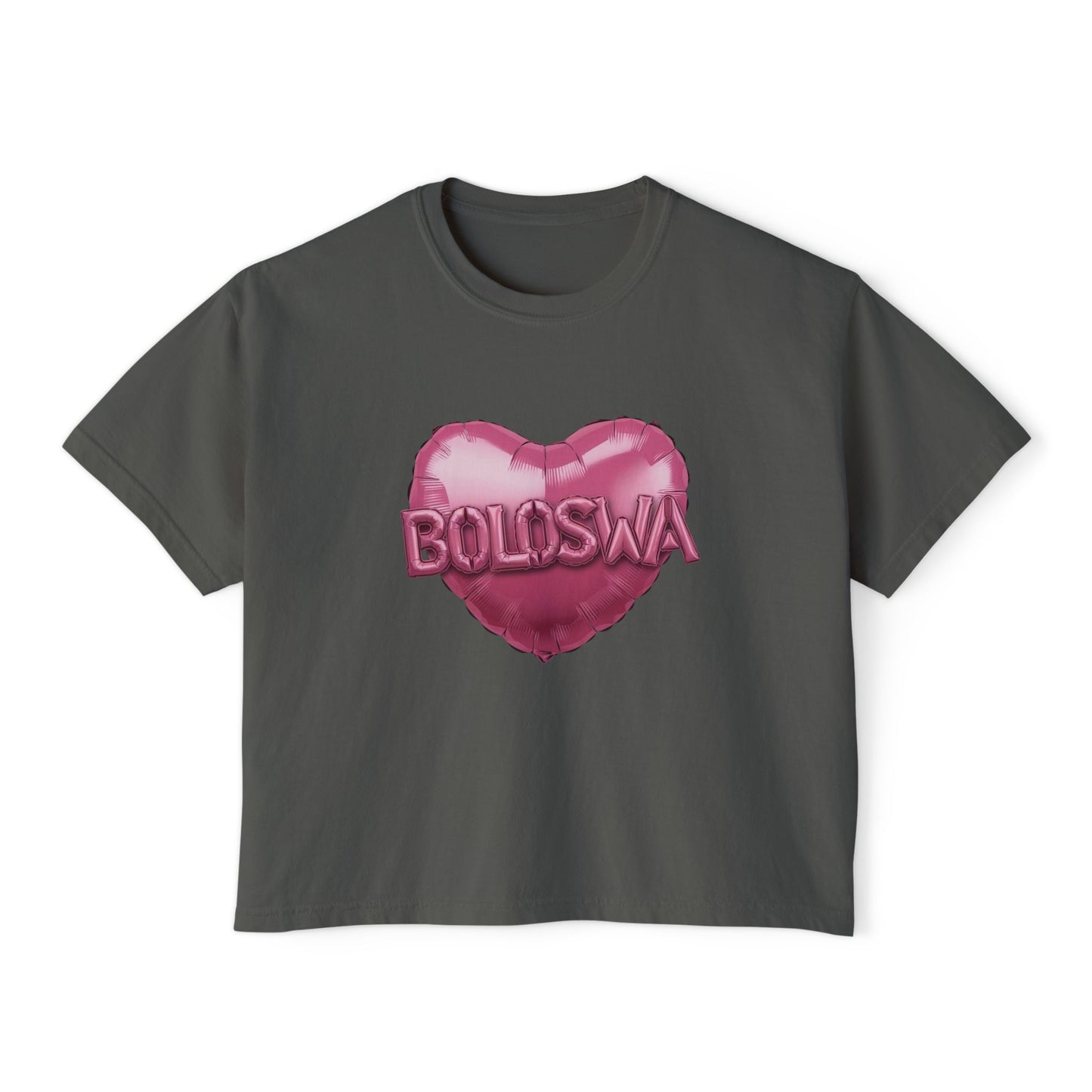 Women's wayom Tee - Heart Design with 'BOLOSWA' | Trendy Casual Wear