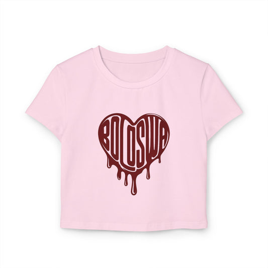 Bold Love Women's Baby Tee - Cute Graphic Crop Top for Everyday Wear