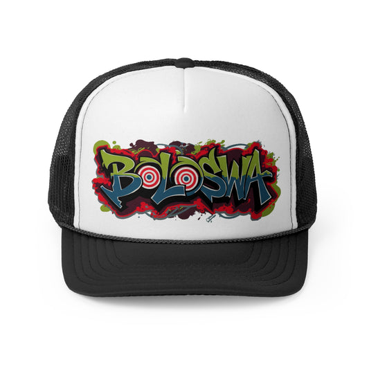 Waffiti Cap with Graphic Print