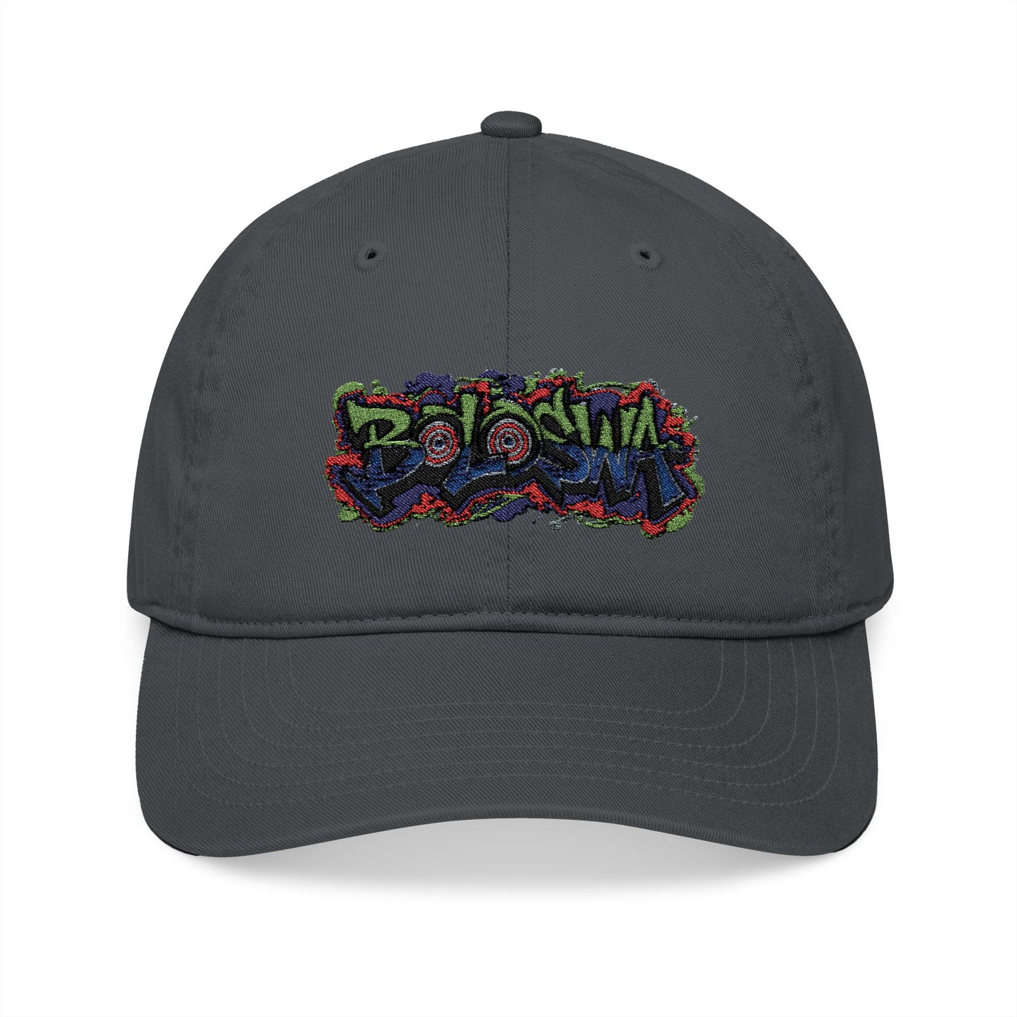 Colorful Graphic Embroidered Organic Baseball Cap - Casual Streetwear Accessory